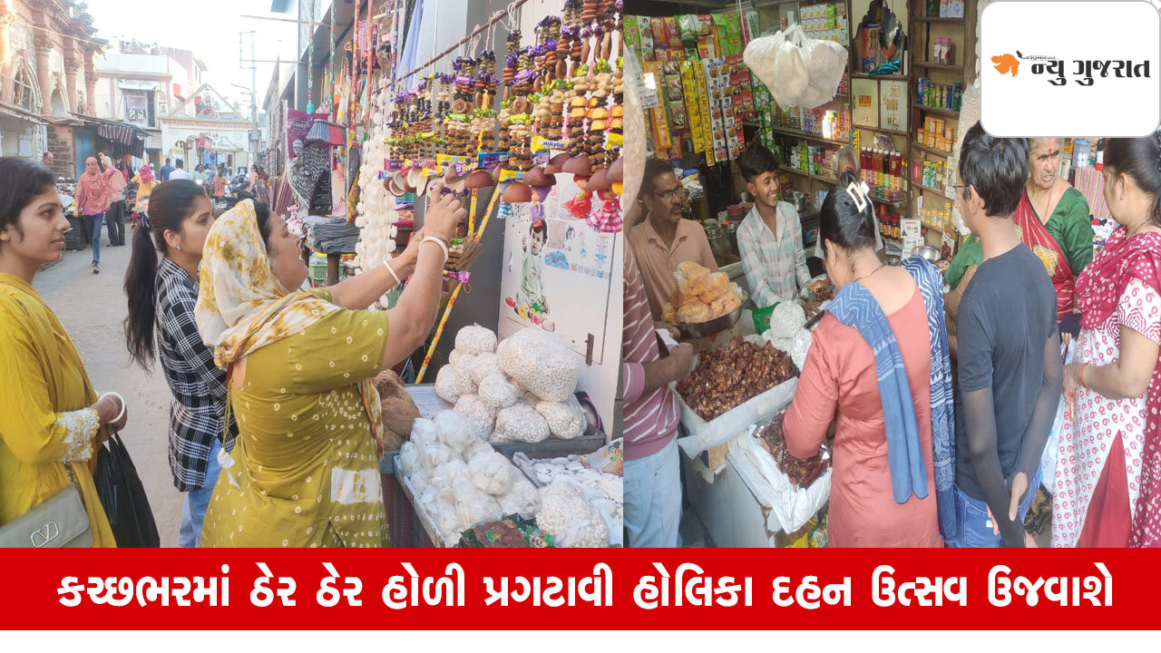 Kutchમાં હોળી-ધૂળેટી પર્વને લઈ બજારમાં ભારે ભીડ, ધાણી-દાળિયા-ખજૂર-હારડા સહિતની ધૂમ ખરીદી