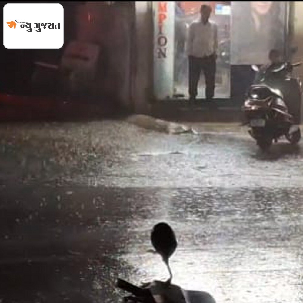 વીજ પુરવઠો ખોરવાયો:વડોદરામાં મળસ્કે પ્રચંડ ગાજવીજ સાથે ધોધમાર વરસાદ, નિચાણવાળા વિસ્તારોમાં પાણી ભરાયા