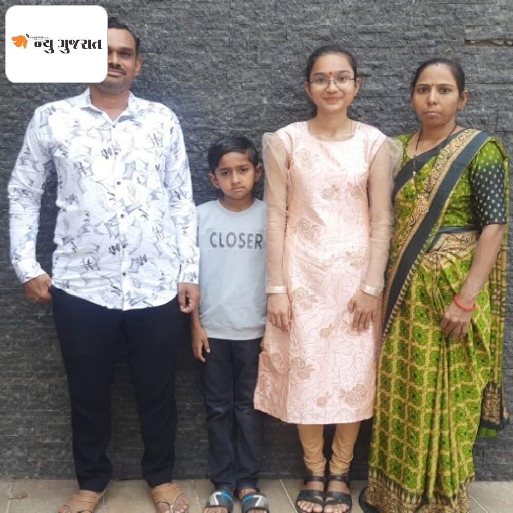 સિલાઈ કામદારની દીકરી ગુજરાતમાં પ્રથમ:શિવાની વાળાએ ત્રણ વિષયમાં 100માંથી 100 ગુણ સાથે 98.83 ટકા અને 99.99 PR મેળવ્યા