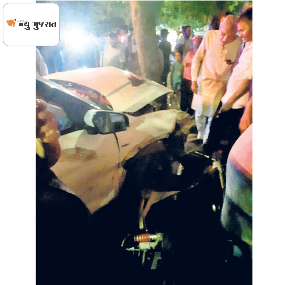 મહિલાએ ફોન કરી બીજી કાર બોલાવી અને ભાગી ગઈ:નારણપુરામાં મહિલા કારચાલકે બાઈકને ટક્કર મારી, એક મોત